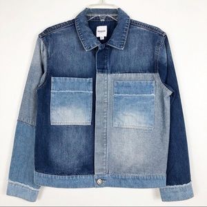 Kensie Ombré Colorblock Trucker Denim Jean Jacket